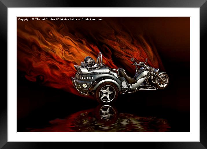  motorbike trike Framed Mounted Print by Thanet Photos