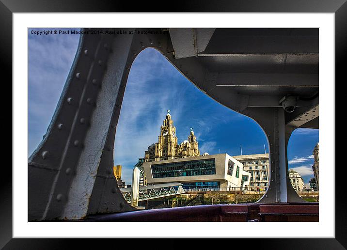 Liver building from the Mersey Ferry Framed Mounted Print by Paul Madden