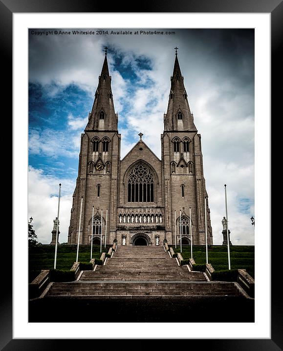  St Patrick's Cathedral Armagh Framed Mounted Print by Anne Whiteside