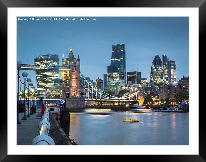  London Cityscape Framed Mounted Print by Jan Venter
