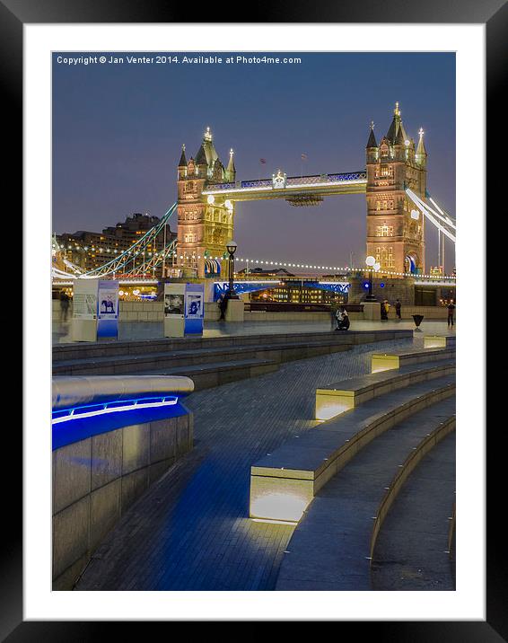  Tower Bridge Framed Mounted Print by Jan Venter
