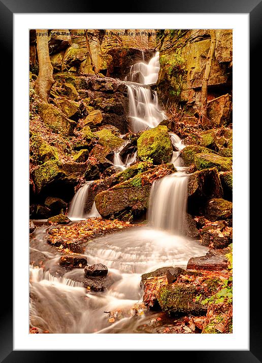 Lumsdale Falls Framed Mounted Print by Mark Bunning