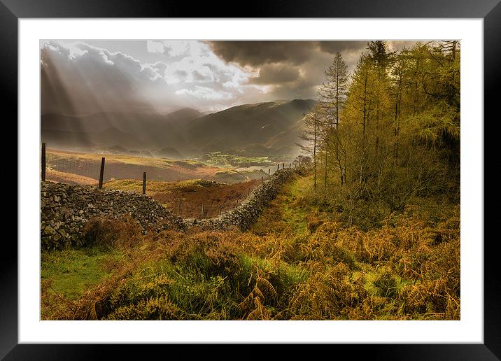  Borrowdale Showers Framed Mounted Print by Peter Stuart