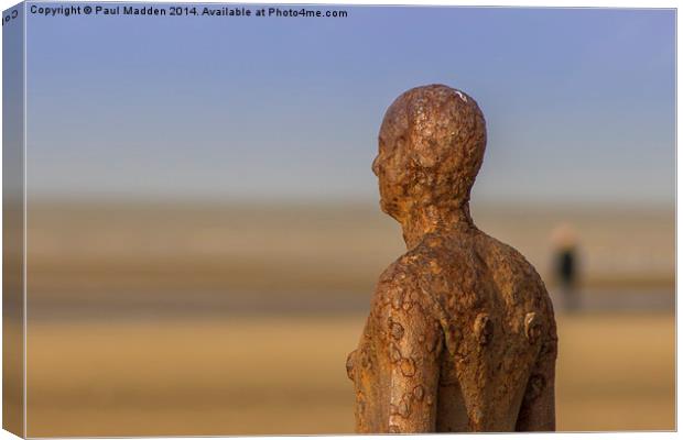 Iron man of Crosby Beach Canvas Print by Paul Madden