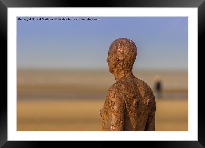 Iron man of Crosby Beach Framed Mounted Print by Paul Madden