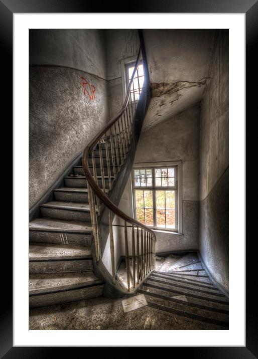 RIP to the stairs Framed Mounted Print by Nathan Wright