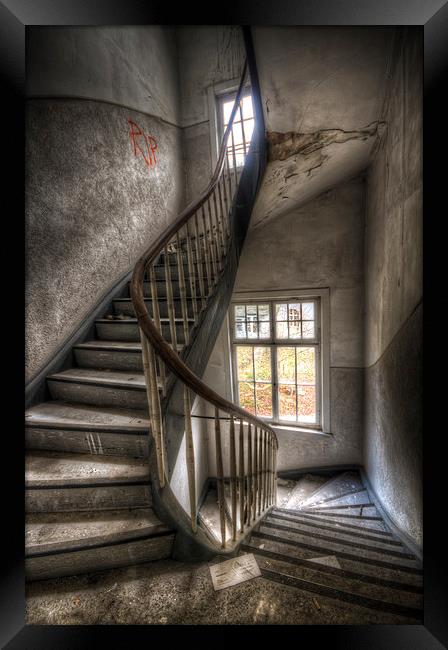 RIP to the stairs Framed Print by Nathan Wright