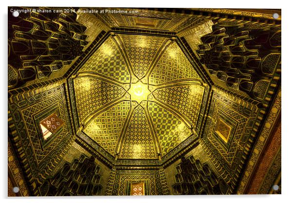 Ceilings of Uzbekistan I Acrylic by Sharon Cain