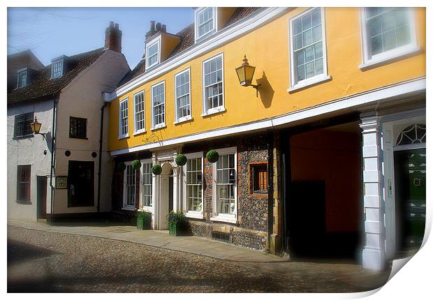  Elm Hill Norwich UK Print by Gordon Holmes