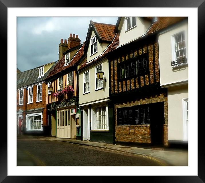  Princes Street Norwich Framed Mounted Print by Gordon Holmes