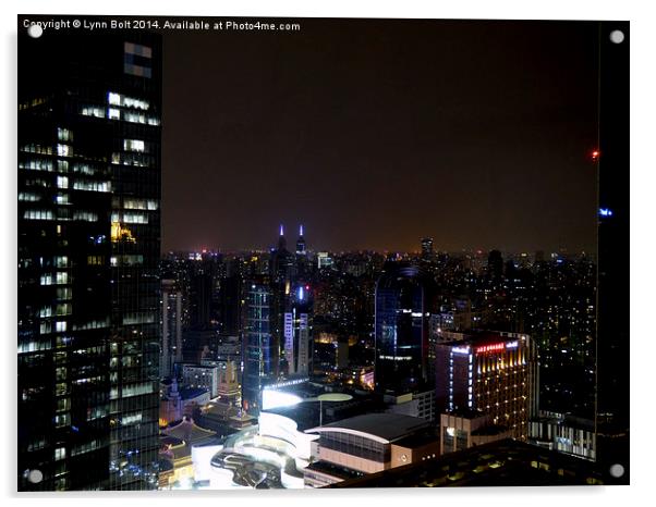  Night Lights of Shanghai Acrylic by Lynn Bolt