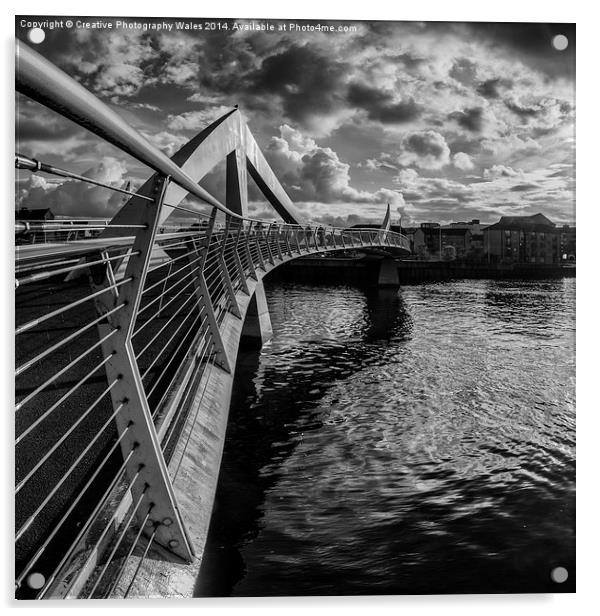  The Squiggly Bridge, Glasgow Acrylic by Creative Photography Wales