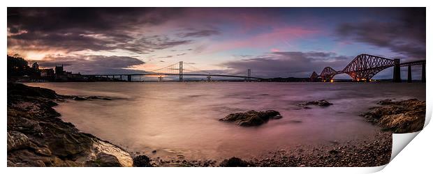  The two bridges on the Forth Print by Creative Photography Wales