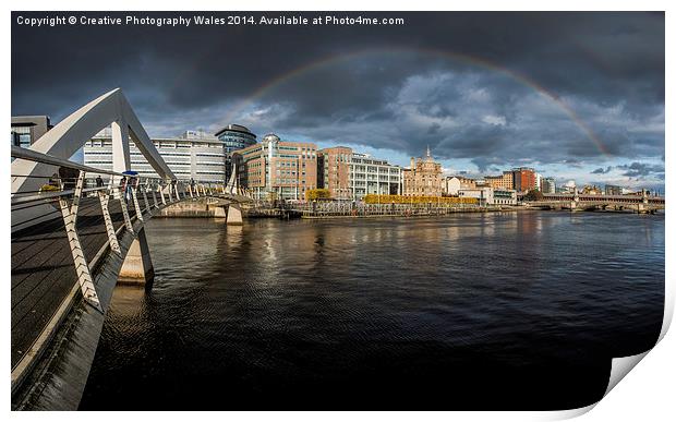  Squiggly Bridge Rainbow Print by Creative Photography Wales