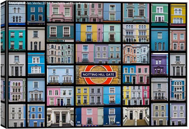 Notting Hill Gate Canvas Print by Jan Venter