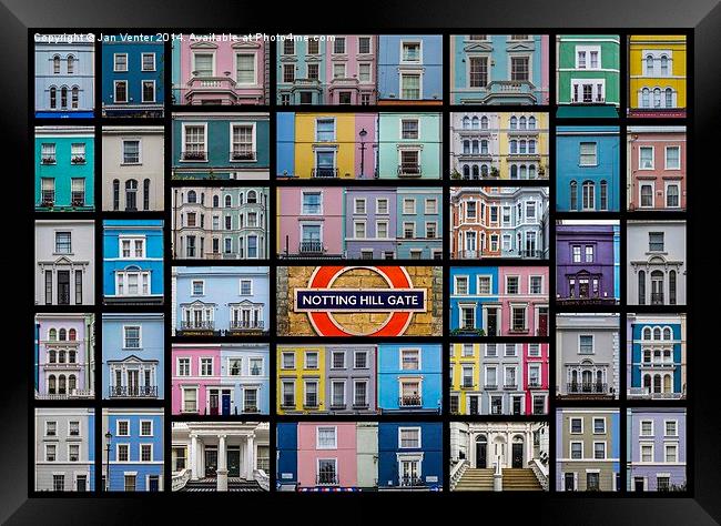  Notting Hill Gate Framed Print by Jan Venter