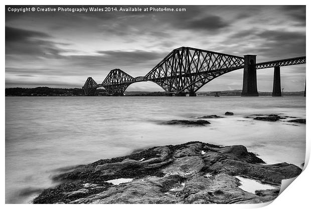  Forth Rail Bridge Print by Creative Photography Wales
