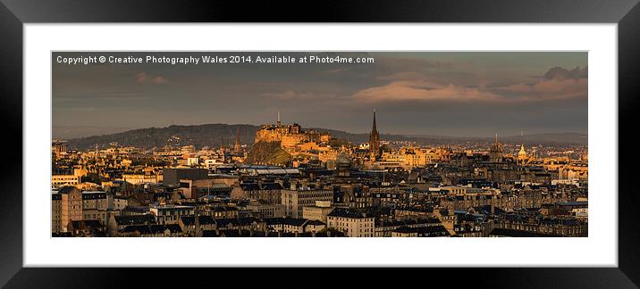  Edinburgh Cityscape Framed Mounted Print by Creative Photography Wales