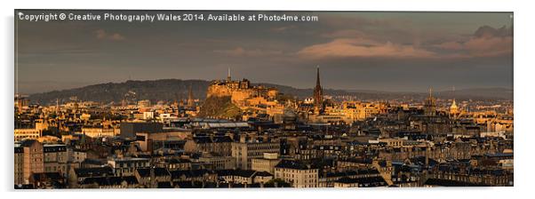  Edinburgh Cityscape Acrylic by Creative Photography Wales