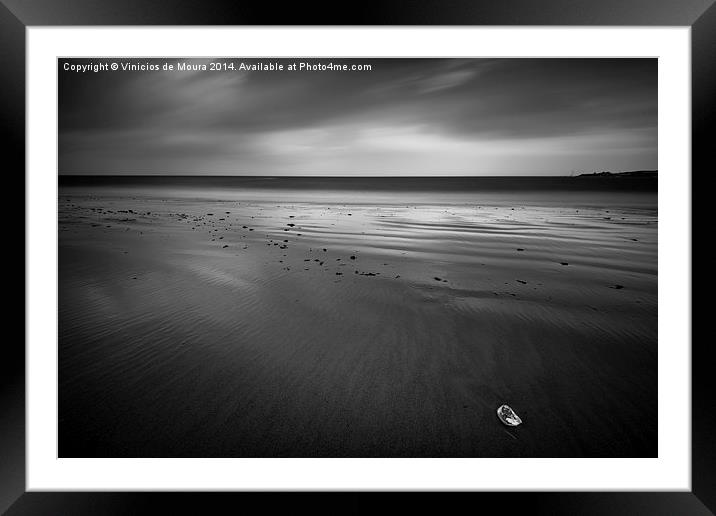 Alone by the beach Framed Mounted Print by Vinicios de Moura