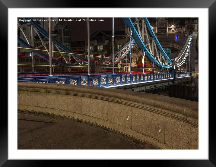  Tower bridge detail Framed Mounted Print by mike cooper