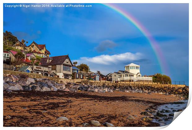 The Lighthouse Rainbow Print by Wight Landscapes