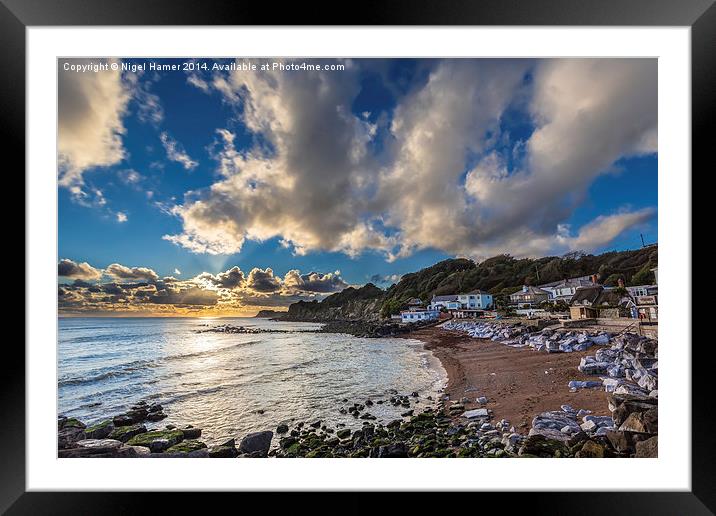 Steephill Cove Cloudscape Framed Mounted Print by Wight Landscapes