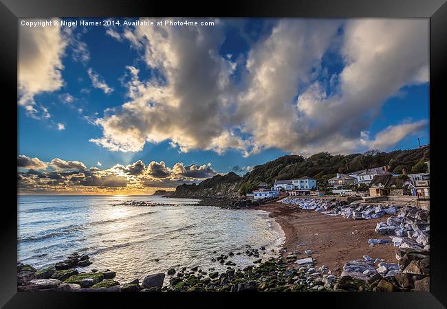 Steephill Cove Cloudscape Framed Print by Wight Landscapes