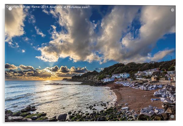 Steephill Cove Cloudscape Acrylic by Wight Landscapes
