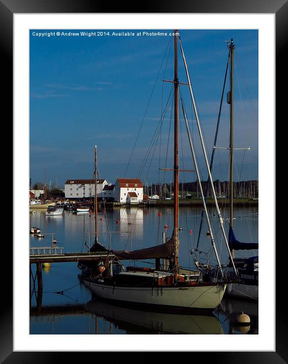  Yachts On The River Deben Framed Mounted Print by Andrew Wright