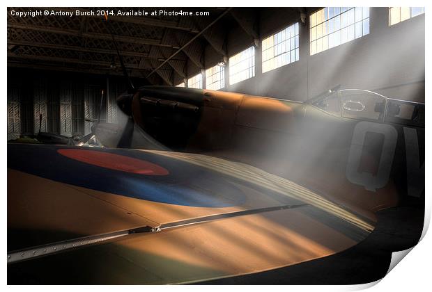  In the presence of spitfires Print by Antony Burch