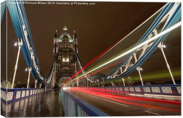 Journey through Tower Bridge Canvas Print by Richard Wilson