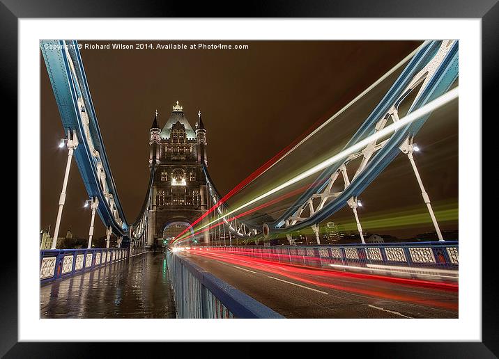 Journey through Tower Bridge Framed Mounted Print by Richard Wilson