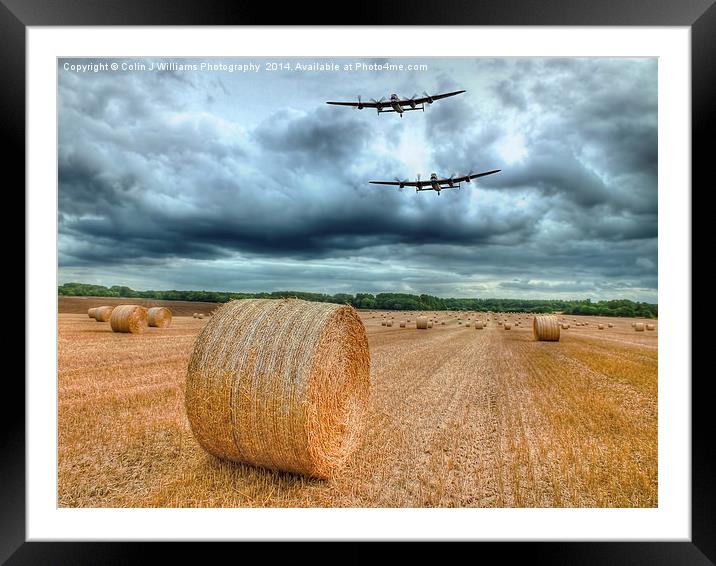  A Stormy September Evening - The 2 Lancasters  Framed Mounted Print by Colin Williams Photography