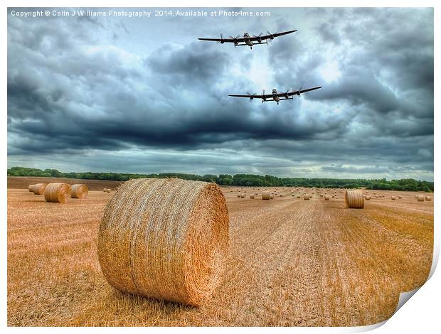  A Stormy September Evening - The 2 Lancasters  Print by Colin Williams Photography