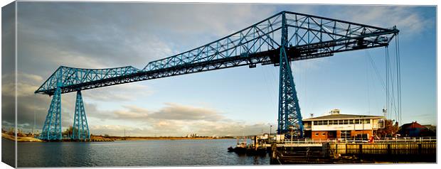  The Transporter Bridge Panorama Canvas Print by Dave Hudspeth Landscape Photography