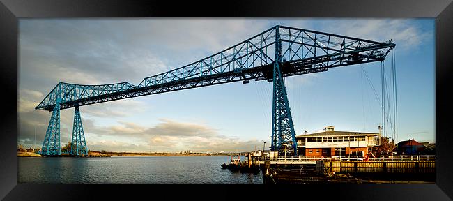  The Transporter Bridge Panorama Framed Print by Dave Hudspeth Landscape Photography