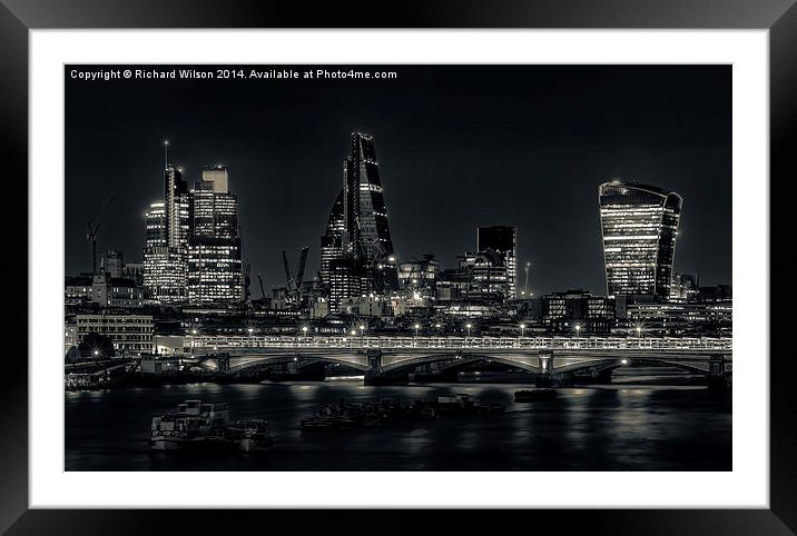 Walkie Talkie and friends Framed Mounted Print by Richard Wilson