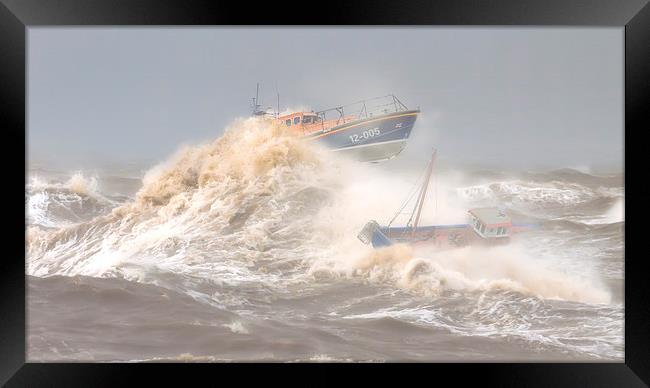  Rescue at sea Framed Print by Rob Lester