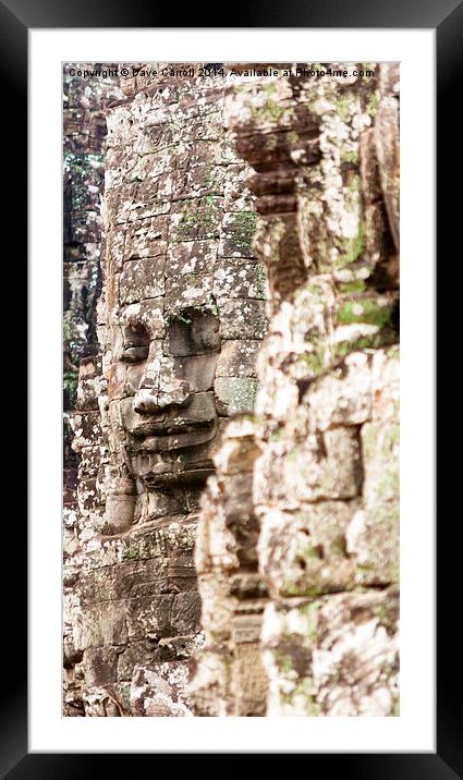 The Bayon, Cambodia Framed Mounted Print by Dave Carroll