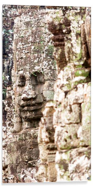 The Bayon, Cambodia Acrylic by Dave Carroll