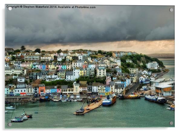 After the Storm - Brixham  Acrylic by Stephen Wakefield