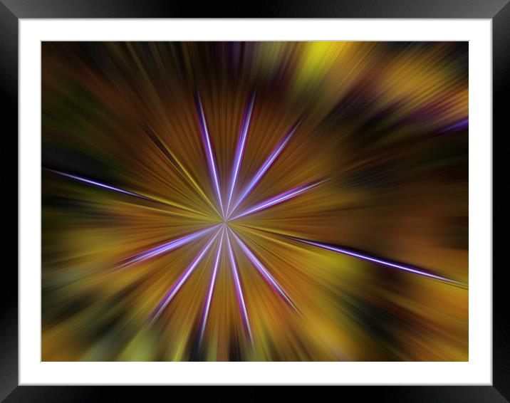 abstract fairground lights Framed Mounted Print by Heather Newton