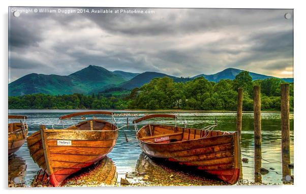  Lake Boats  Acrylic by William Duggan