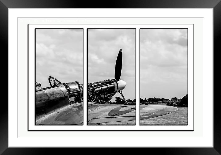  Hawker Hurricane Tryptych Framed Mounted Print by Chris Thaxter