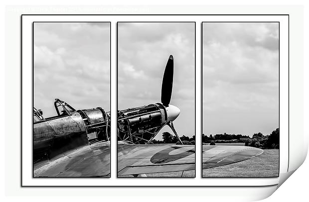  Hawker Hurricane Tryptych Print by Chris Thaxter