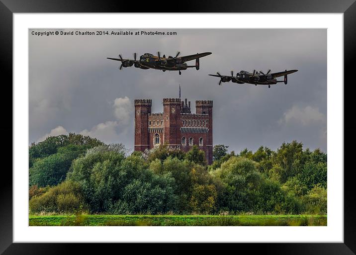  Lancaster Bombers Framed Mounted Print by David Charlton