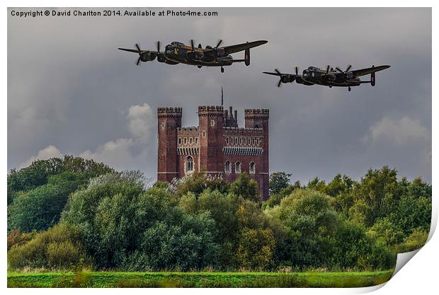  Lancaster Bombers Print by David Charlton