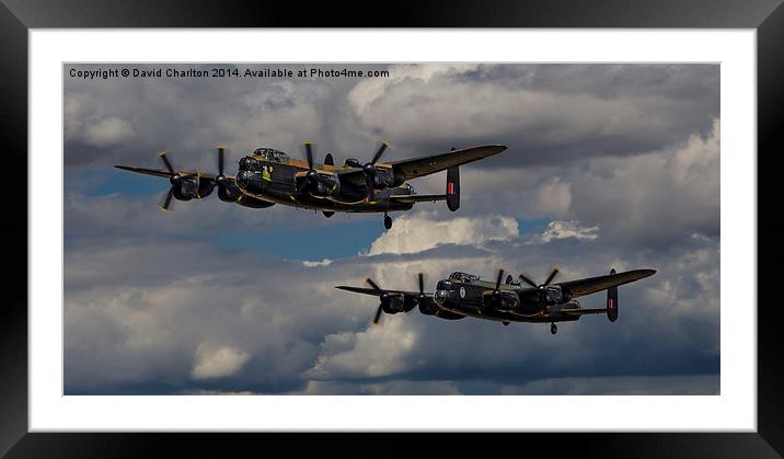 Lancaster Bomber Framed Mounted Print by David Charlton