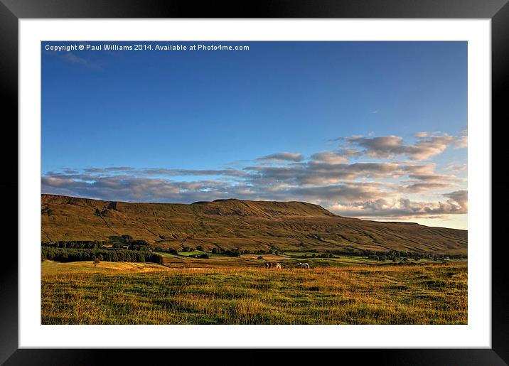 Lower Whernside in the Yorkshire Dales Framed Mounted Print by Paul Williams